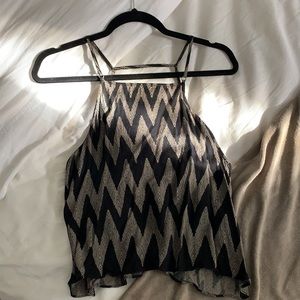 Zig zag crop tank